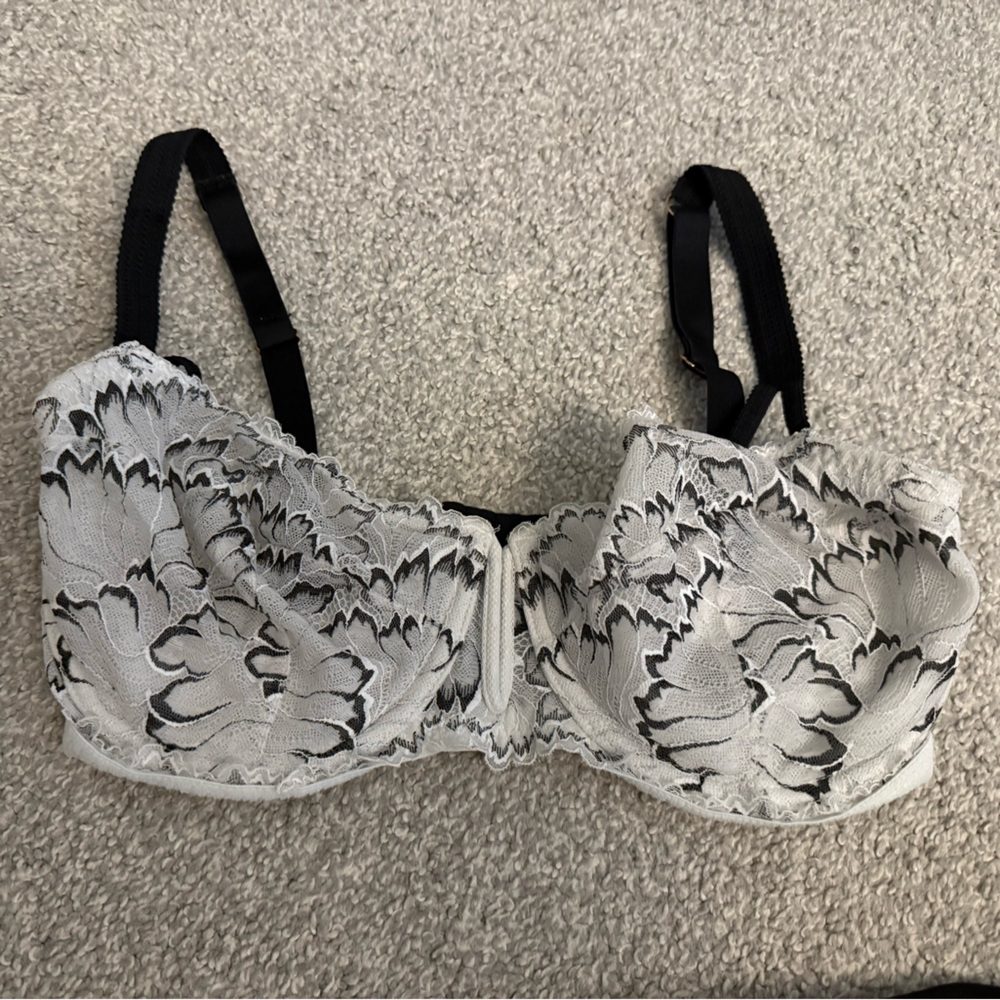 Auden Lace Bra in White and Black